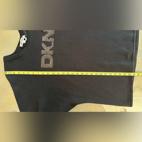 DKNY Plus Size Dolman Sleeve Sequin Logo Sweater (856) - Picture 11 of 14